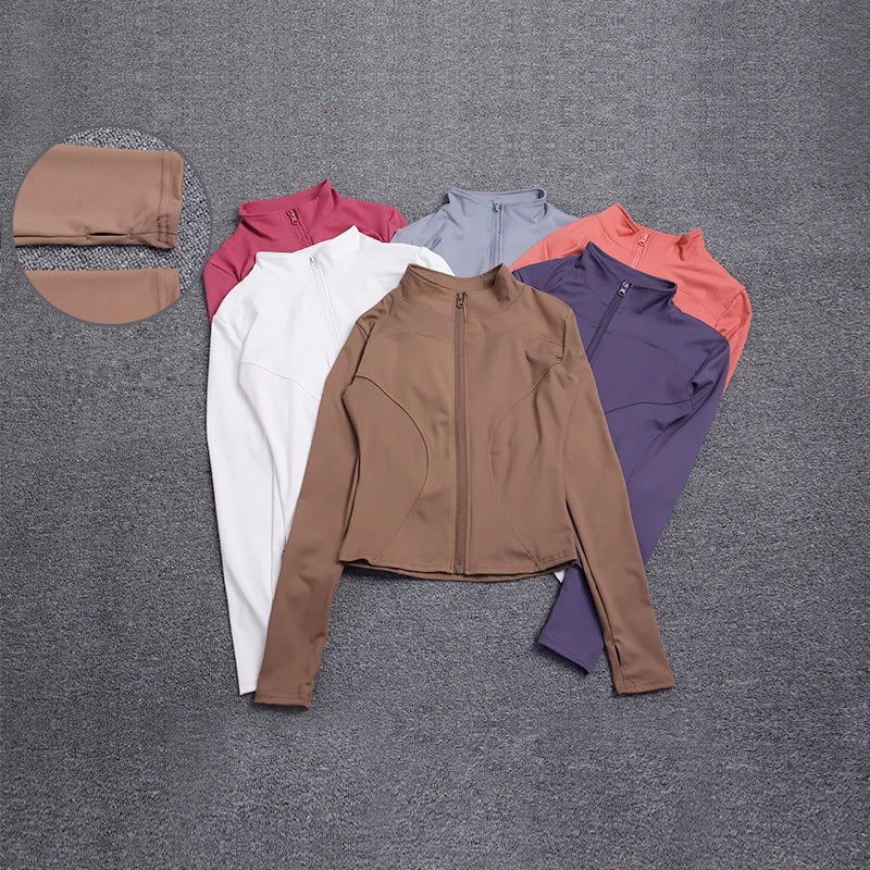 Women‘s Zip-Up Training Jacket-Lightweight Gym & Yoga Wear