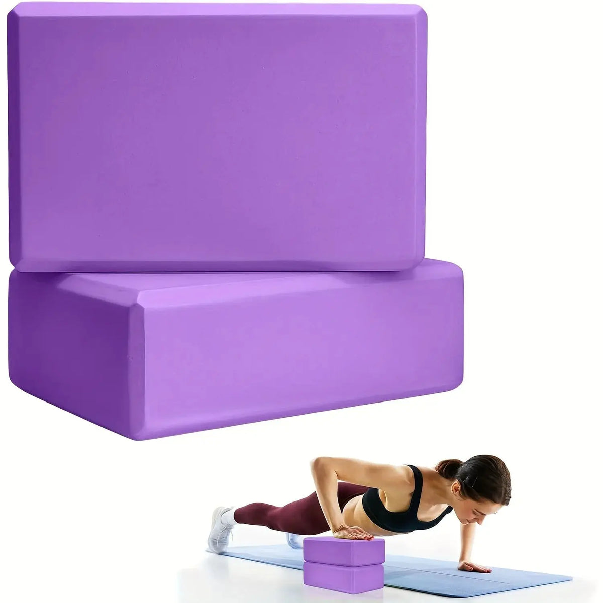 Yoga Blocks Set (2-Piece) – Lightweight High-Density Foam