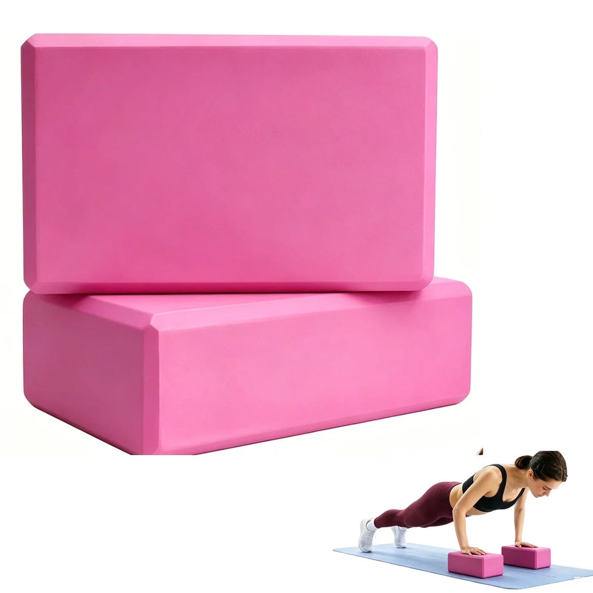 Yoga Blocks Set (2-Piece) – Lightweight High-Density Foam