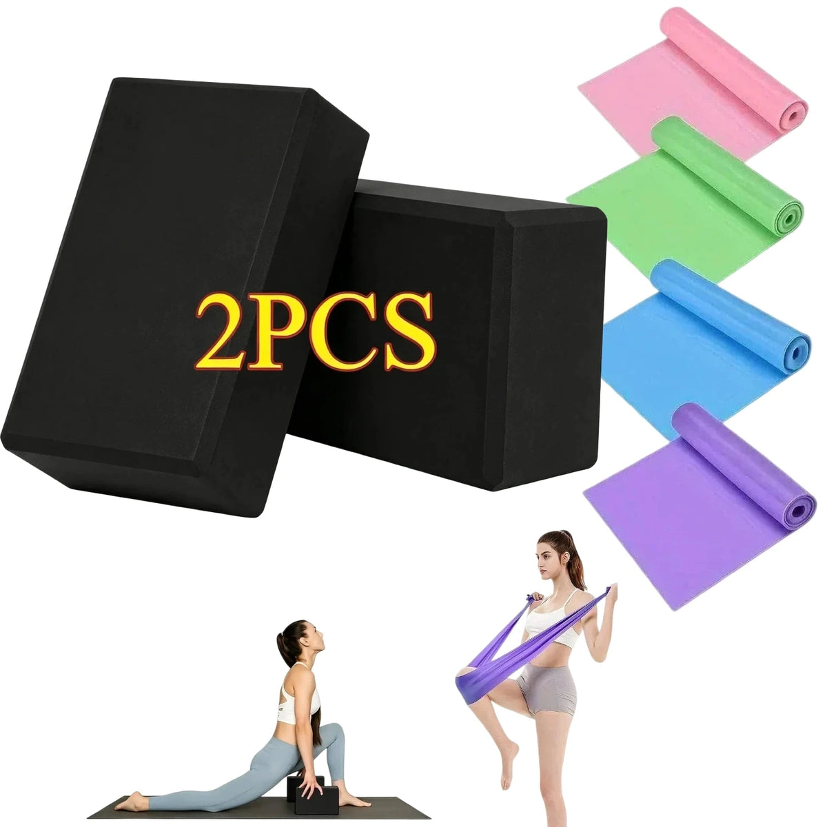 Yoga Blocks Set (2-Piece) – Lightweight High-Density Foam