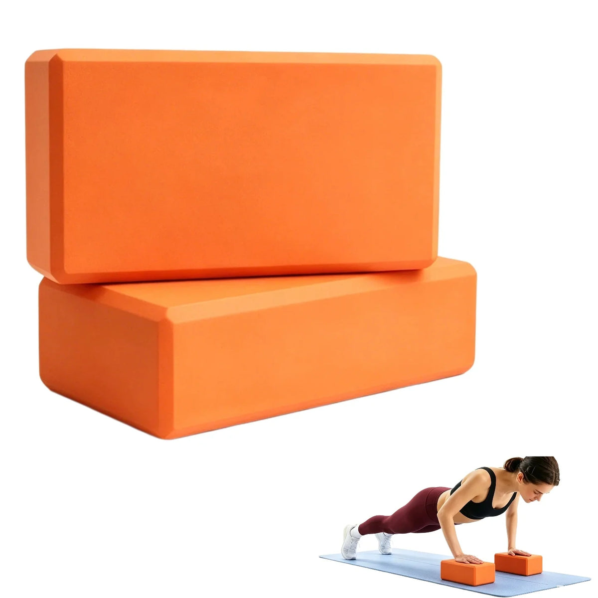 Yoga Blocks Set (2-Piece) – Lightweight High-Density Foam