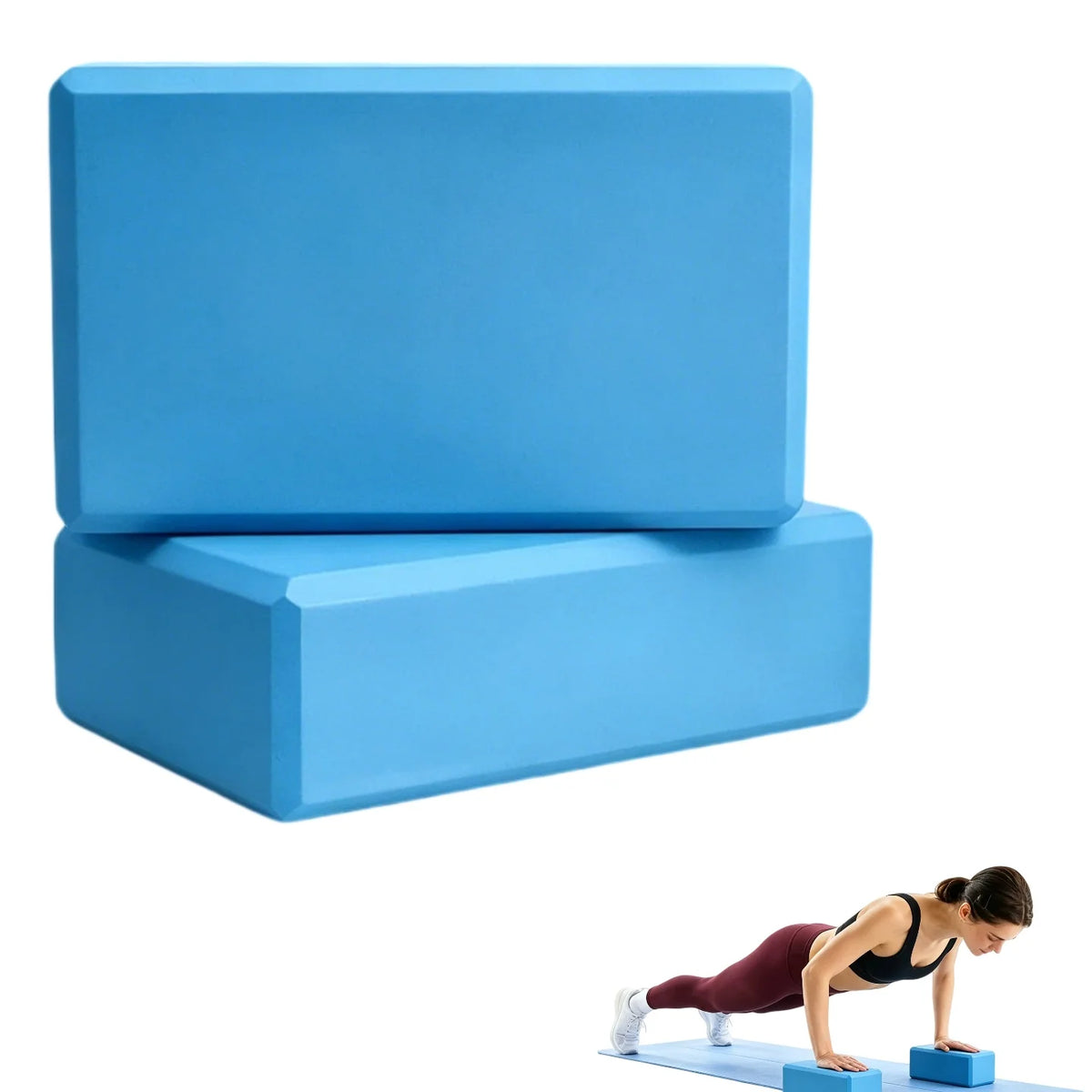 Yoga Blocks Set (2-Piece) – Lightweight High-Density Foam