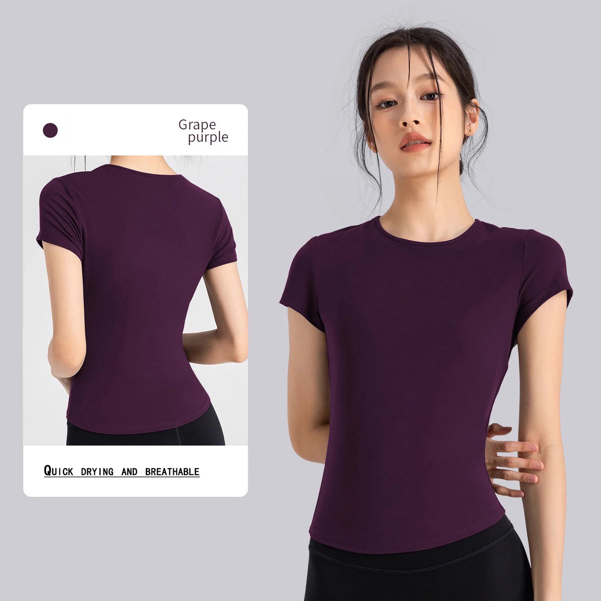 Women’s Quick-Dry Fitness T-Shirt – Breathable Running Top