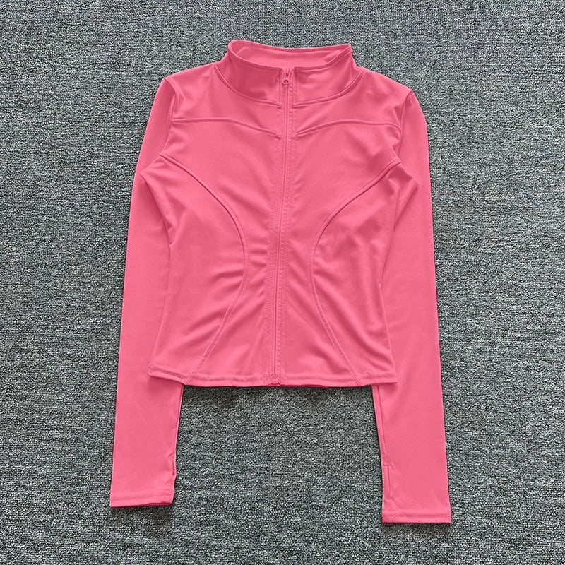 Women‘s Zip-Up Training Jacket-Lightweight Gym & Yoga Wear