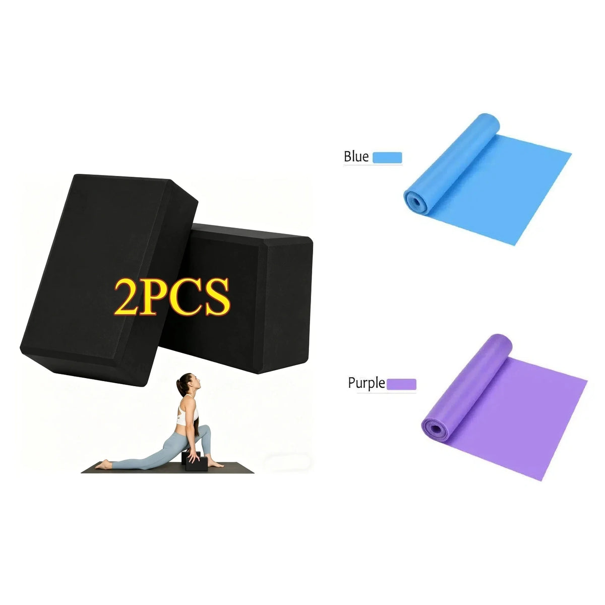 Yoga Blocks Set (2-Piece) – Lightweight High-Density Foam