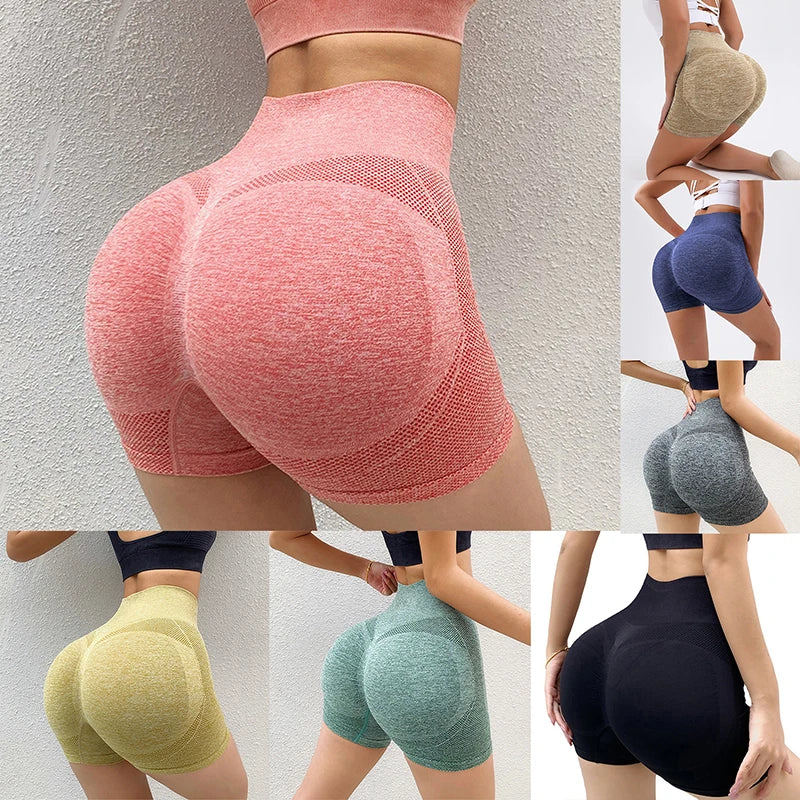 Women’s High-Waist Push-Up Gym Shorts