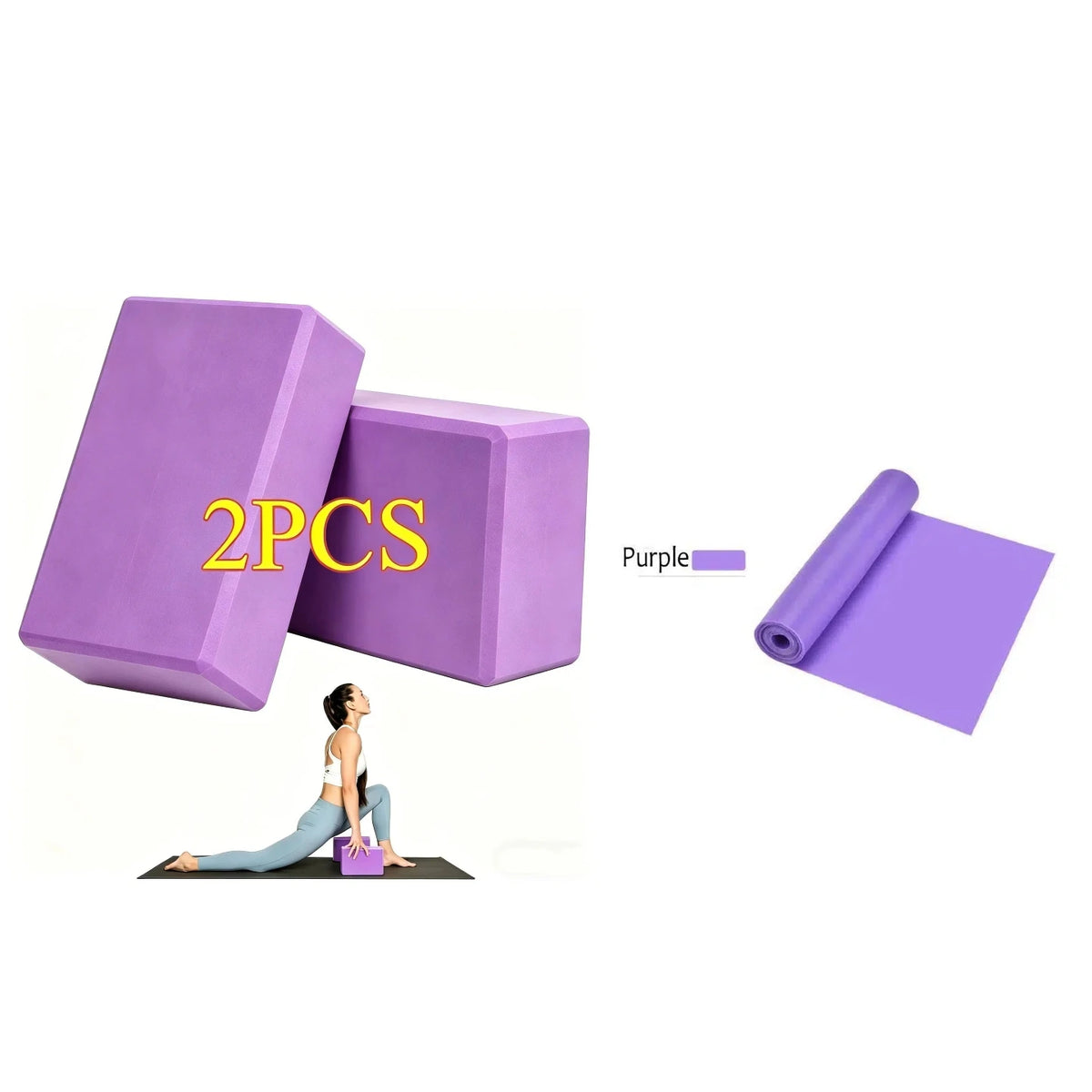 Yoga Blocks Set (2-Piece) – Lightweight High-Density Foam